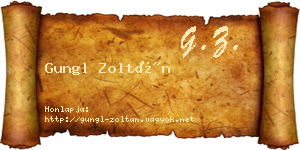 Gungl Zoltán névjegykártya