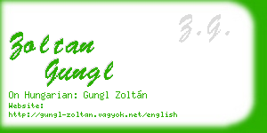 zoltan gungl business card